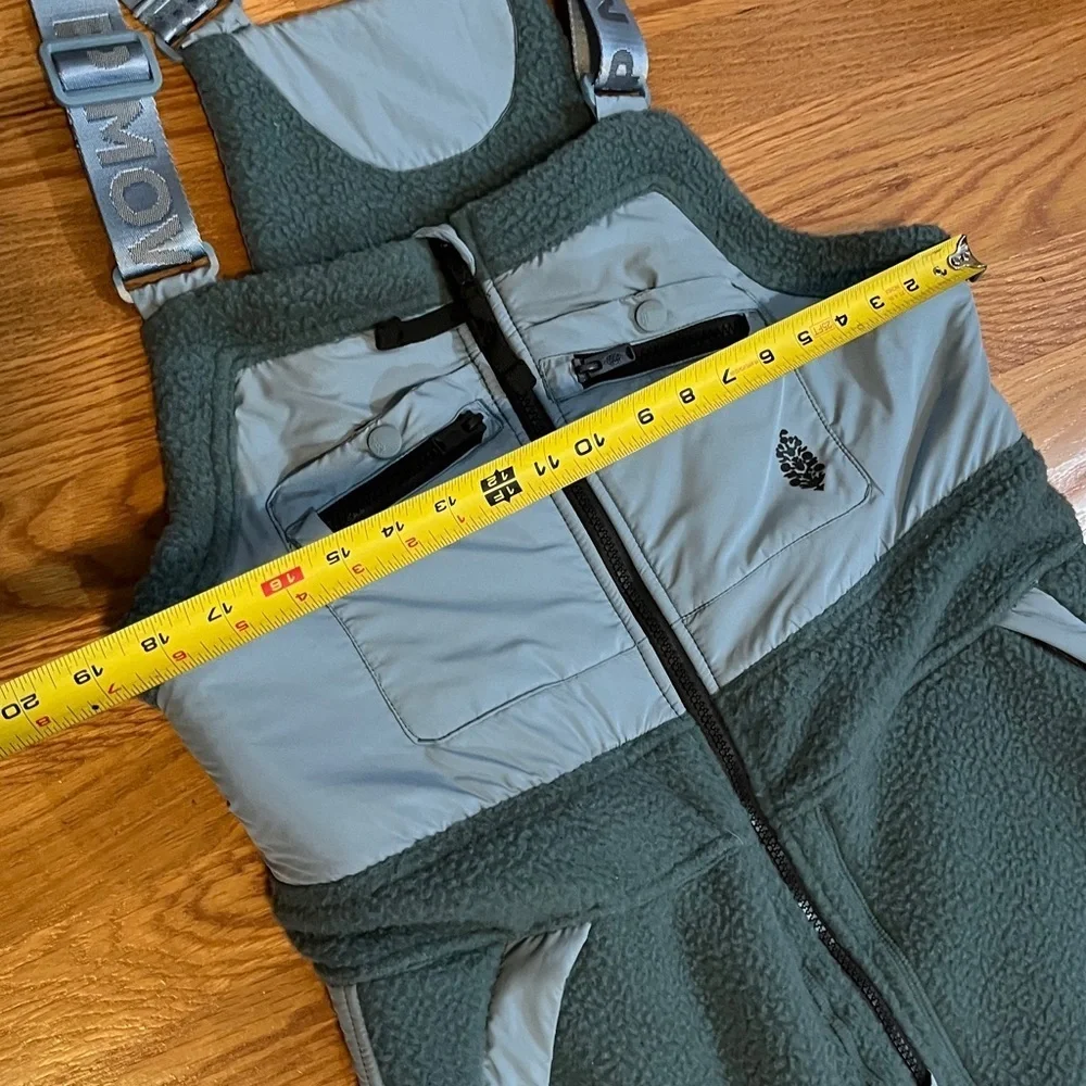 Free People Movement Hit The Slopes High Pile Fleece Snow Bibs Size Large NWT